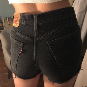 Black Levi Jean Shorts